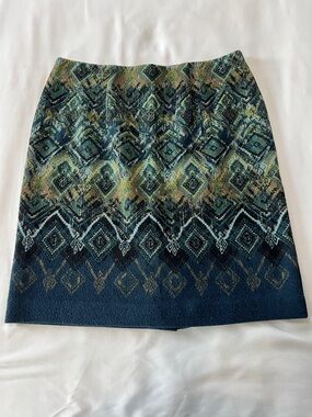 J. Jill Geometric Print Pencil Skirt